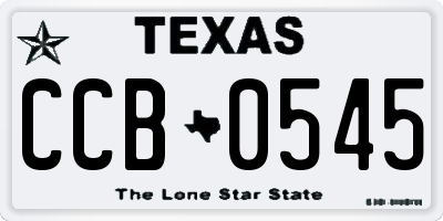 TX license plate CCB0545