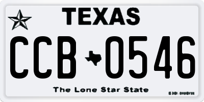 TX license plate CCB0546