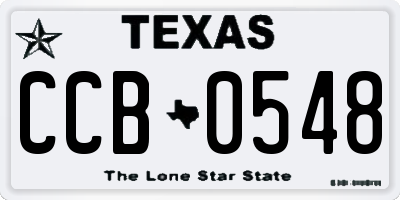 TX license plate CCB0548