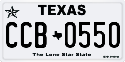 TX license plate CCB0550