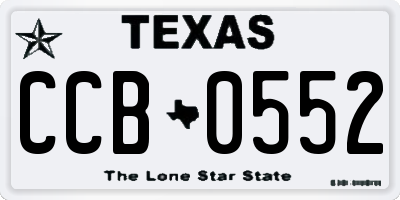 TX license plate CCB0552