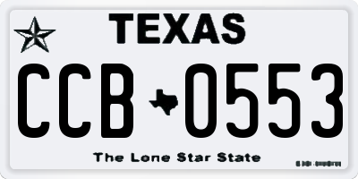 TX license plate CCB0553