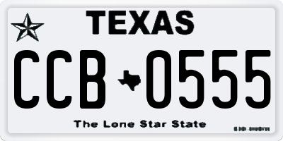 TX license plate CCB0555