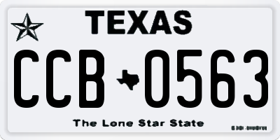 TX license plate CCB0563