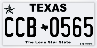 TX license plate CCB0565