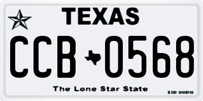 TX license plate CCB0568