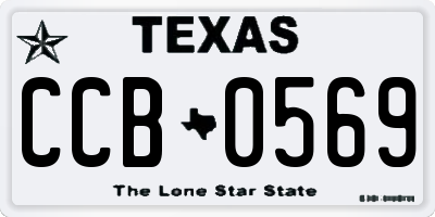 TX license plate CCB0569