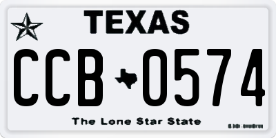 TX license plate CCB0574