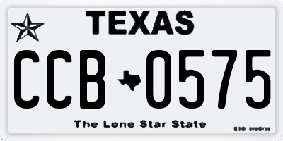 TX license plate CCB0575