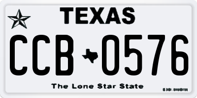 TX license plate CCB0576
