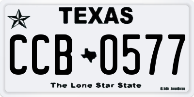 TX license plate CCB0577