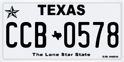 TX license plate CCB0578