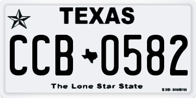 TX license plate CCB0582