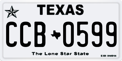 TX license plate CCB0599