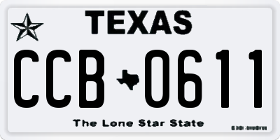 TX license plate CCB0611