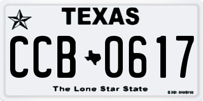 TX license plate CCB0617