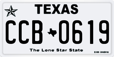 TX license plate CCB0619