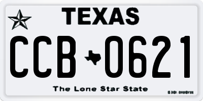 TX license plate CCB0621