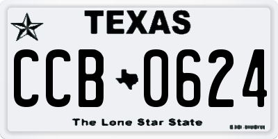 TX license plate CCB0624
