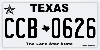 TX license plate CCB0626