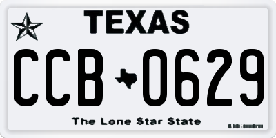 TX license plate CCB0629