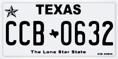TX license plate CCB0632
