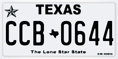 TX license plate CCB0644
