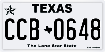 TX license plate CCB0648