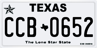 TX license plate CCB0652