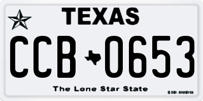 TX license plate CCB0653