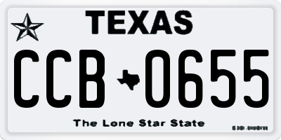 TX license plate CCB0655