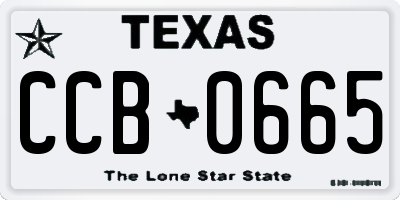TX license plate CCB0665