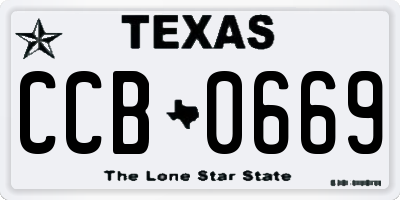 TX license plate CCB0669