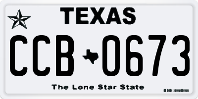 TX license plate CCB0673