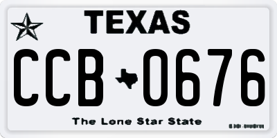 TX license plate CCB0676