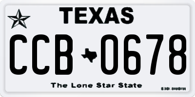 TX license plate CCB0678