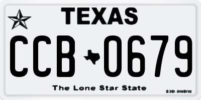 TX license plate CCB0679