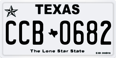 TX license plate CCB0682