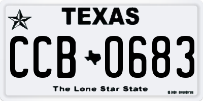 TX license plate CCB0683