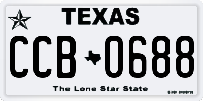 TX license plate CCB0688