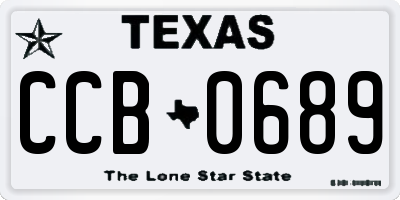 TX license plate CCB0689