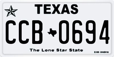 TX license plate CCB0694