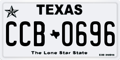 TX license plate CCB0696