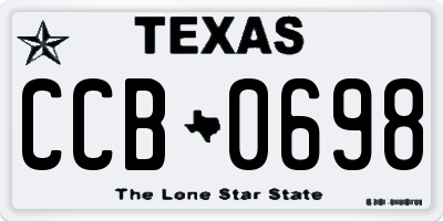 TX license plate CCB0698
