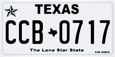 TX license plate CCB0717