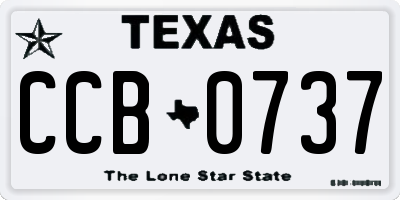 TX license plate CCB0737