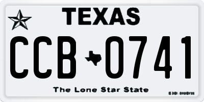 TX license plate CCB0741