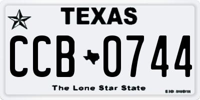 TX license plate CCB0744