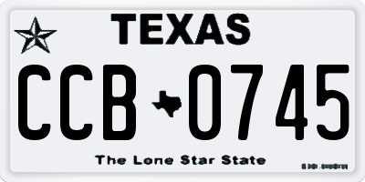 TX license plate CCB0745