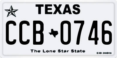 TX license plate CCB0746